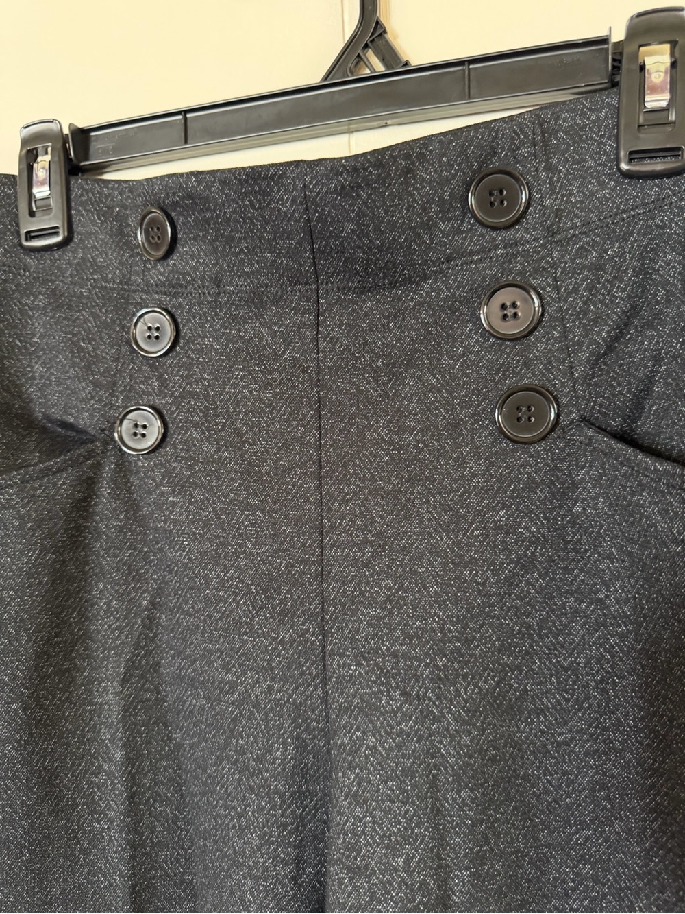 Dark Gray Dress Pants - knit wide leg - Picture 3 of 3